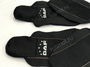Чехлы Жаккард  для DAF 95 105 1997-2012 черно-черные