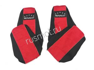 Чехлы  жаккард для RENAULT PREMIUM/MAGNUM 2002-2013 "R51" (черный-красный)
