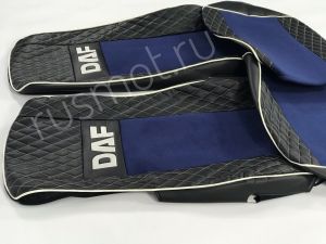 Чехлы Премиум стеганные для  DAF 105/106  D 002- черно-синие