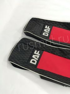Чехлы Премиум стеганные для  DAF 105/106 D 002- черно-красные